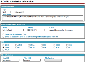 EDGAR Submission Data for Form N-CR