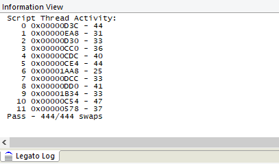 Information View containing thread print out