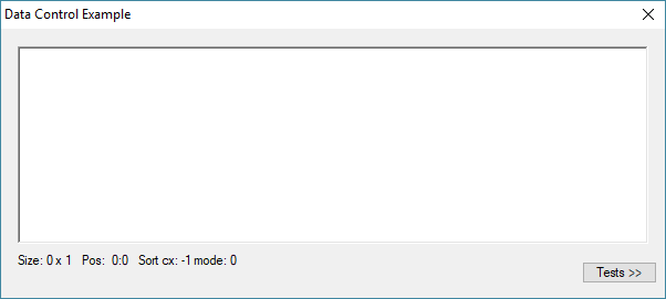 Dialog with empty Data Control