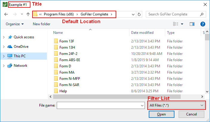 Open File Dialog