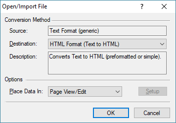 A screenshot of the GoFiler import dialog.